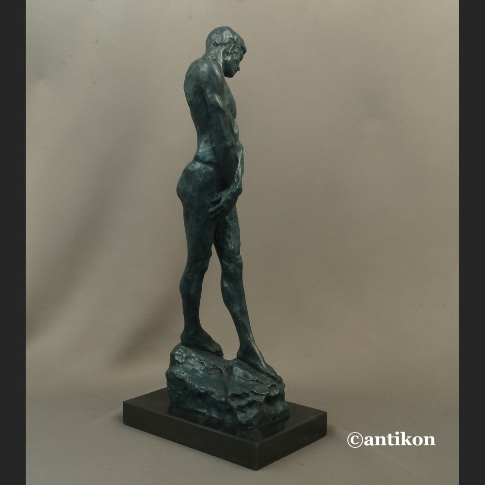 Auguste Rodin rzeźba Adam z brązu 