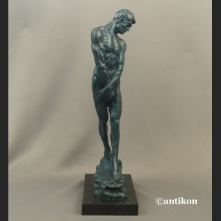 Auguste Rodin rzeźba Adam z brązu 