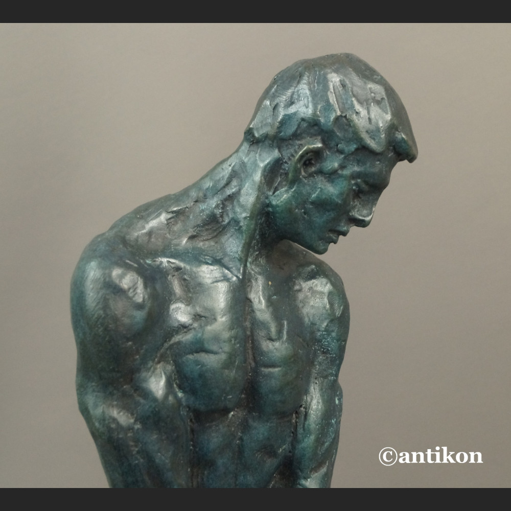 Auguste Rodin rzeźba Adam z brązu 