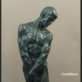 Auguste Rodin rzeźba Adam z brązu 