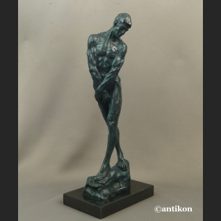 Auguste Rodin rzeźba Adam z brązu 