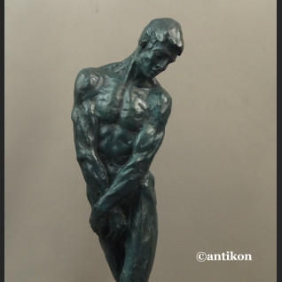 Auguste Rodin rzeźba Adam z brązu 