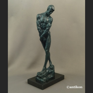 Auguste Rodin rzeźba Adam z brązu 