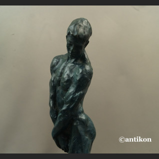 Auguste Rodin rzeźba Adam z brązu 