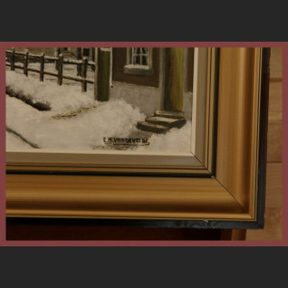 Obraz olejny zimowy pejzaż  Obraz olejny zimowy pejzaż