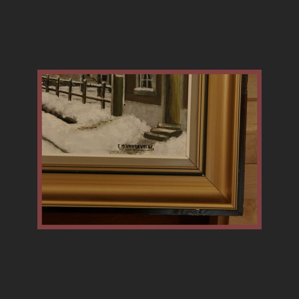 Obraz olejny zimowy pejzaż  Obraz olejny zimowy pejzaż