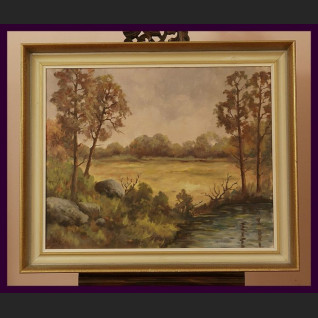 Obraz olejny impresja Jesienna polana 