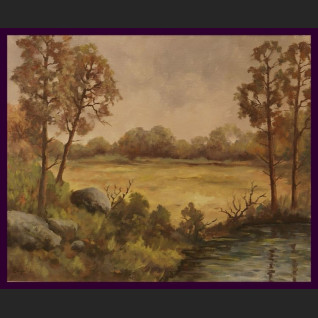 Obraz olejny impresja Jesienna polana Obraz olejny impresja Jesienna polana