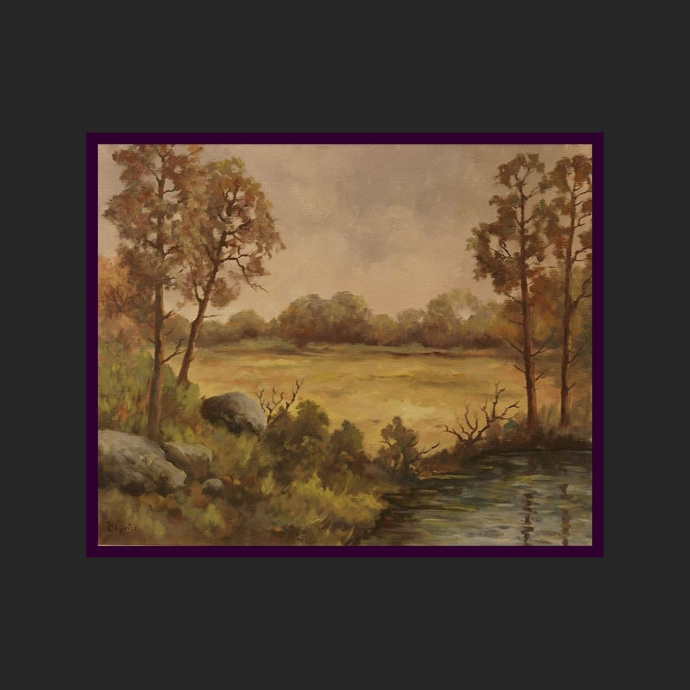 Obraz olejny impresja Jesienna polana Obraz olejny impresja Jesienna polana