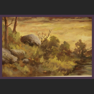 Obraz olejny impresja Jesienna polana Obraz olejny impresja Jesienna polana