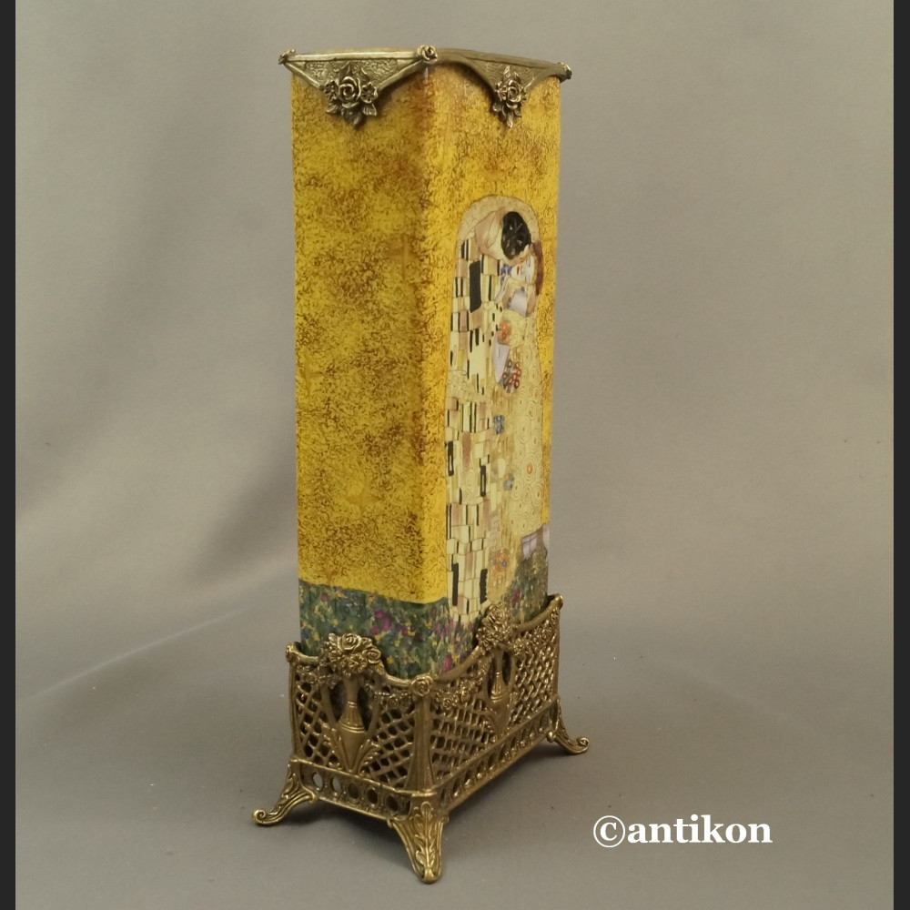 Wazon Klimt Pocałunek zdobiony brązem Wazon Klimt Pocałunek zdobiony brązem