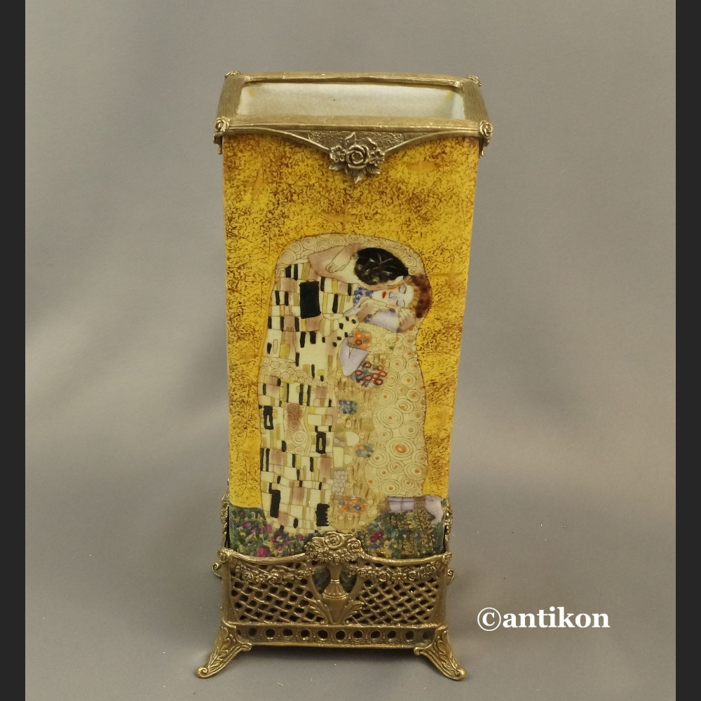 Wazon Klimt Pocałunek zdobiony brązem Wazon Klimt Pocałunek zdobiony brązem