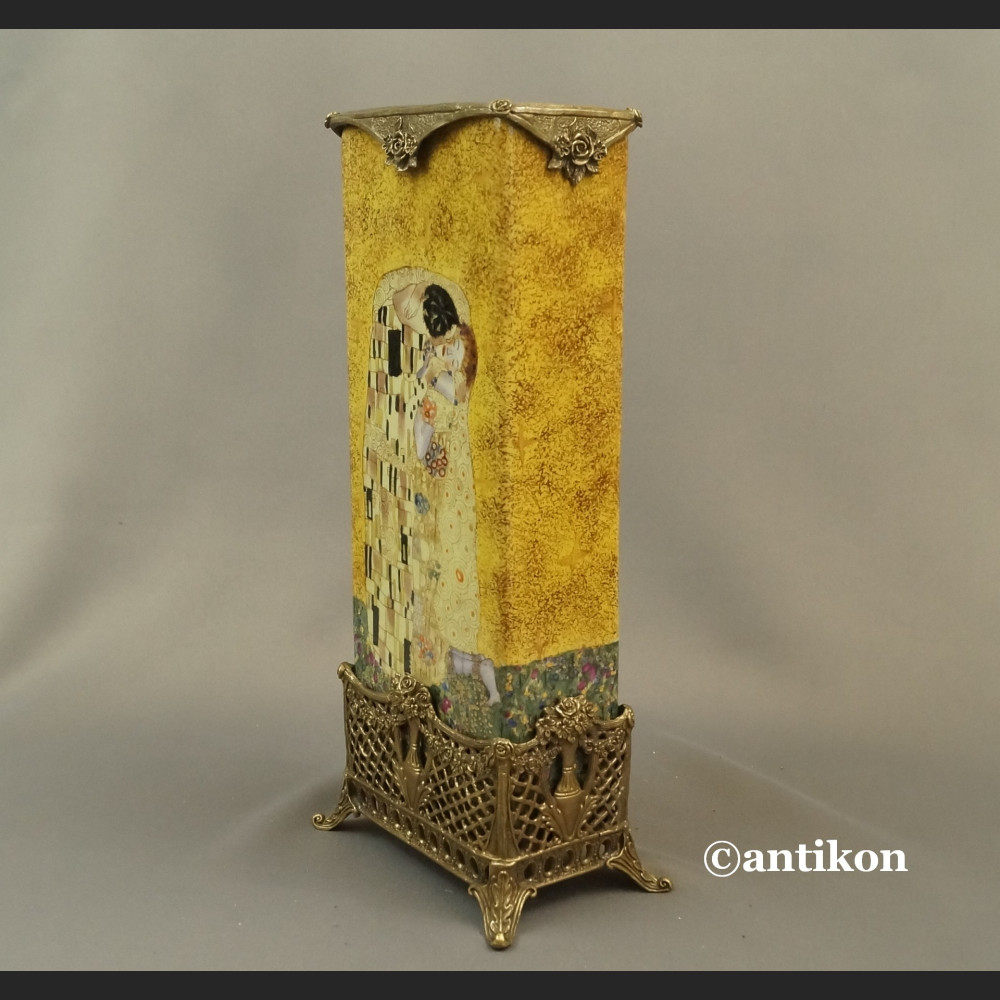 Wazon Klimt Pocałunek zdobiony brązem Wazon Klimt Pocałunek zdobiony brązem