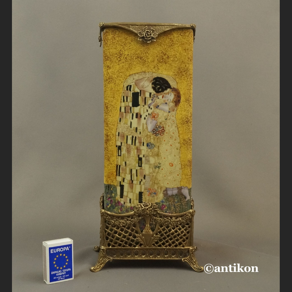 Wazon Klimt Pocałunek zdobiony brązem Wazon Klimt Pocałunek zdobiony brązem