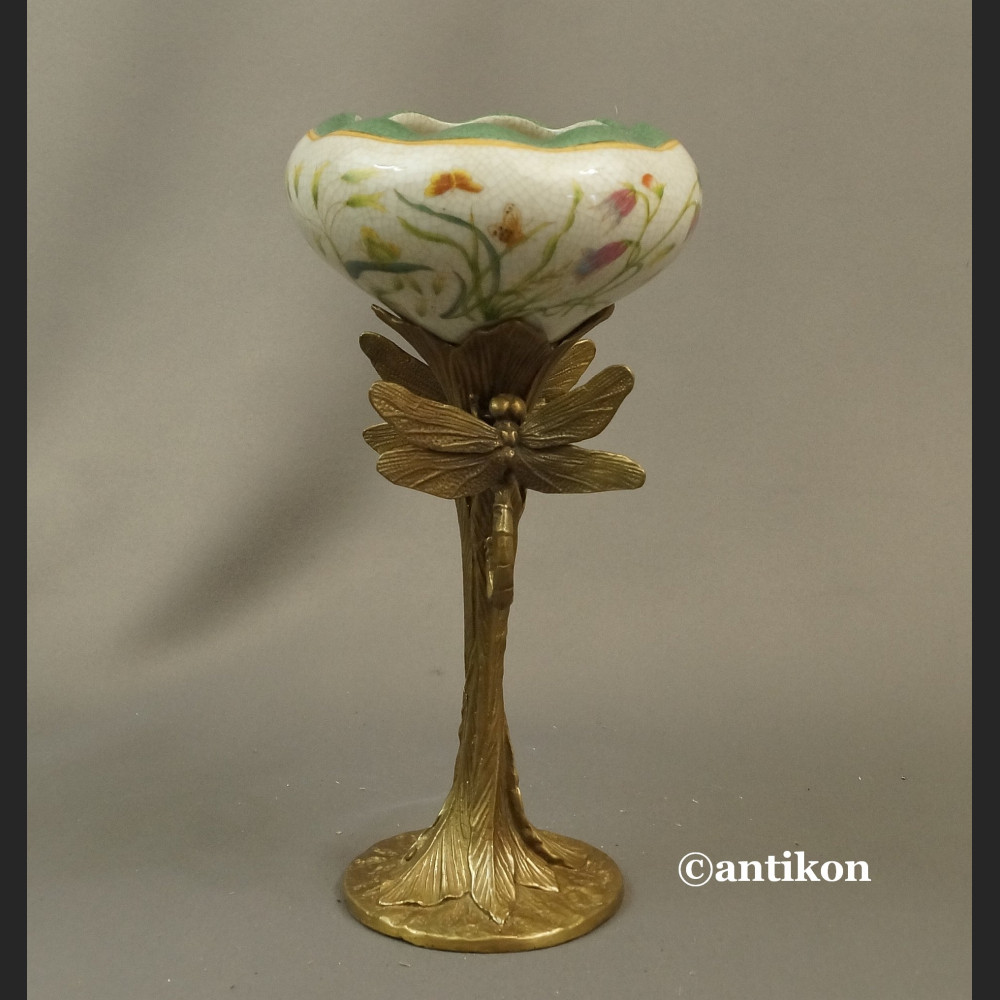 Wazon z ważkami w stylu secesyjnym 