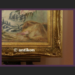 MARTWA NATURA PIWONIE W WAZONIE ORYGINALNY OBRAZ OLEJNY SYG.