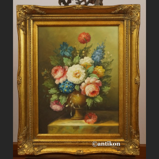 Kwiaty w stylu flamandzkim obraz na płótnie  Kwiaty w stylu flamandzkim obraz na płótnie