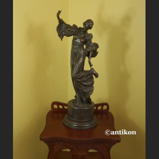 Postument drewniany stolik secesyjny 