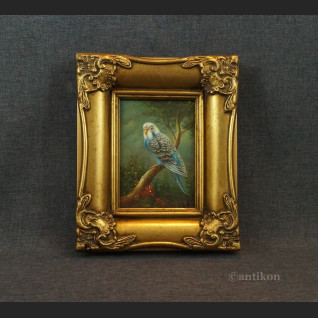 Obraz ptak na gałęzi papużka miniatura Obraz ptak na gałęzi papużka miniatura