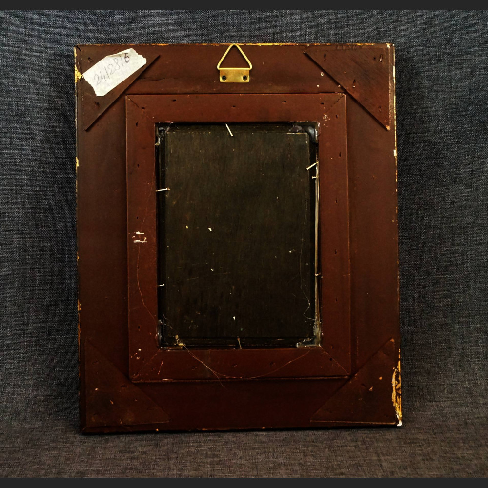 Obraz wiejska sielanka z kurami olejny w ramie Obraz wiejska sielanka z kurami olejny w ramie