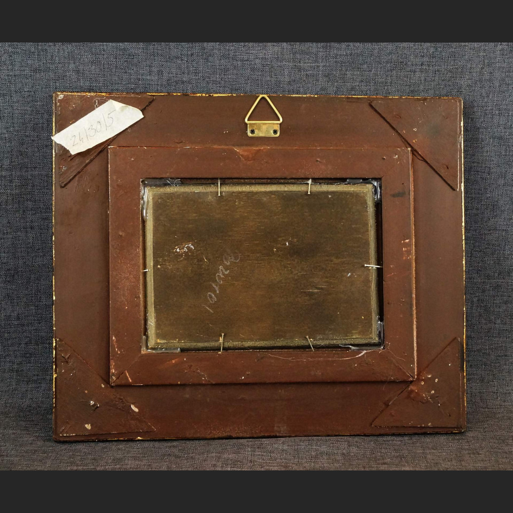 Konie obraz olejny w złotej ramie  Konie obraz olejny w złotej ramie