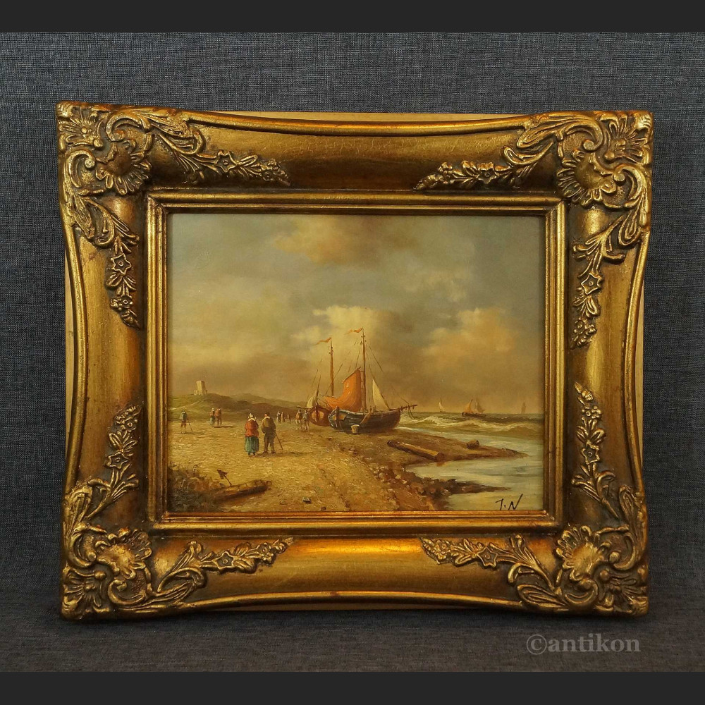 Obraz brzeg morza flamandzkie malarstwo Obraz brzeg morza flamandzkie malarstwo