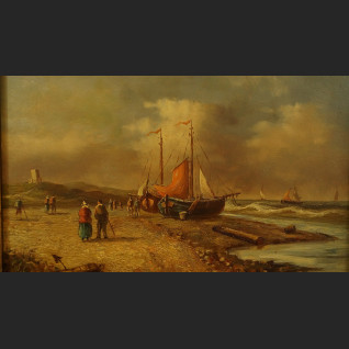 Obraz brzeg morza flamandzkie malarstwo Obraz brzeg morza flamandzkie malarstwo