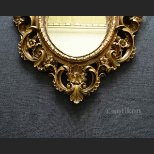 Lustro złote z aniołami owalne Lustro złote z aniołami owalne