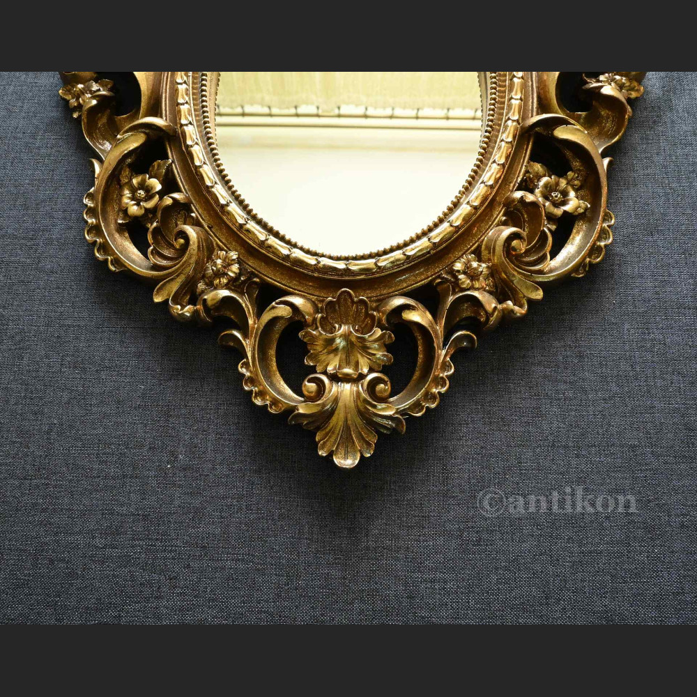 Lustro złote z aniołami owalne Lustro złote z aniołami owalne