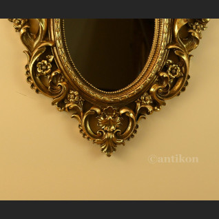 Lustro złote z aniołami owalne Lustro złote z aniołami owalne