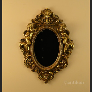 Lustro złote z aniołami owalne Lustro złote z aniołami owalne