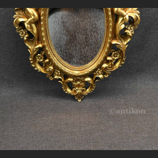 Lustro złote z aniołami owalne Lustro złote z aniołami owalne