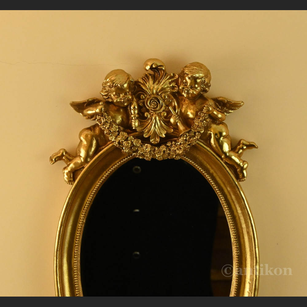 Lustro stylowe z aniołami owal Lustro stylowe z aniołami owal