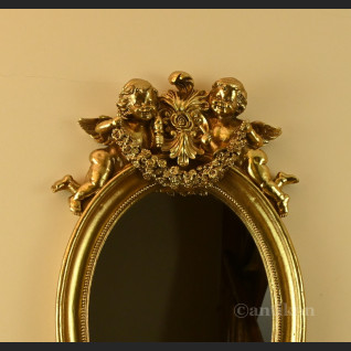 Lustro stylowe z aniołami owal Lustro stylowe z aniołami owal