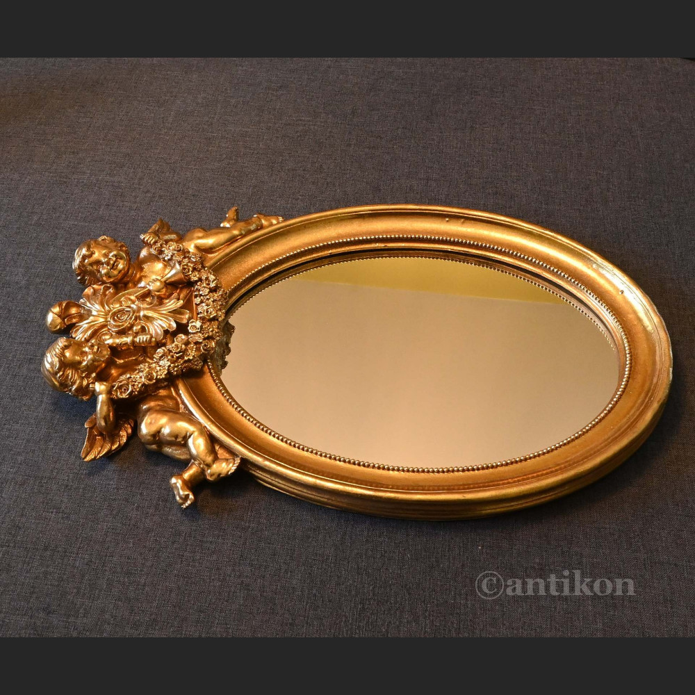 Lustro stylowe z aniołami owal Lustro stylowe z aniołami owal