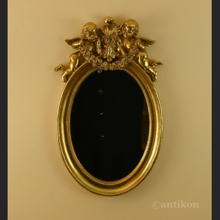 Lustro stylowe z aniołami owal 