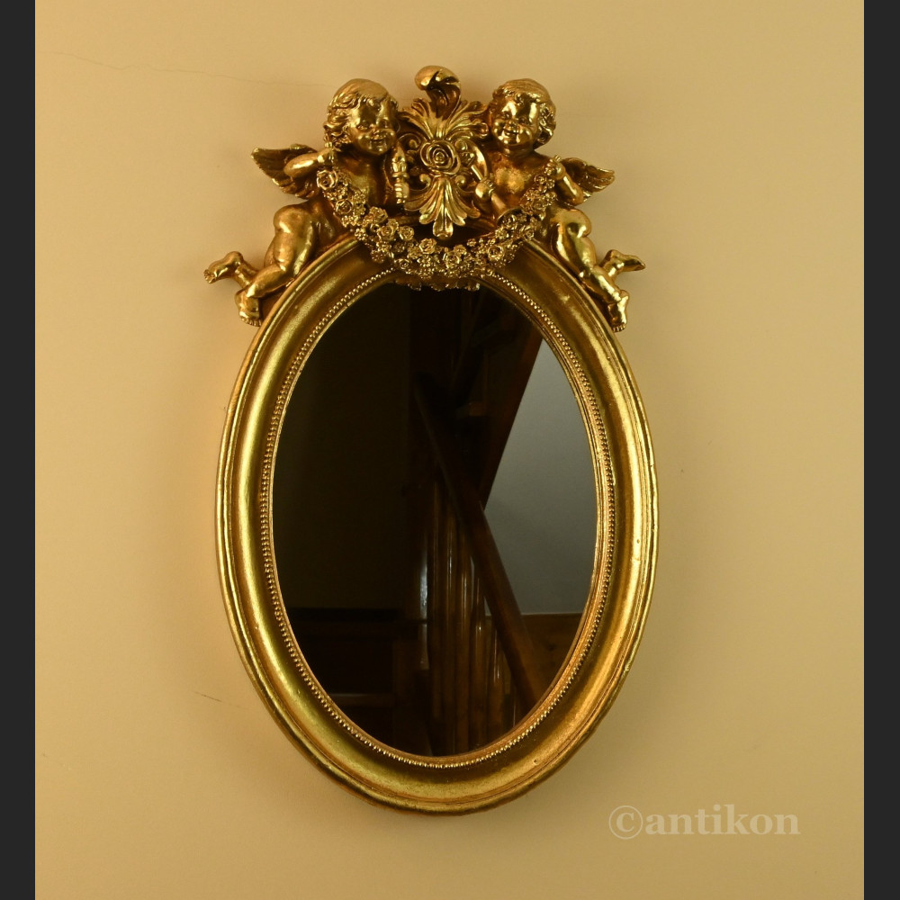 Lustro stylowe z aniołami owal Lustro stylowe z aniołami owal