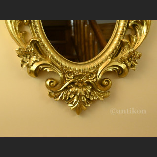 Lustro barokowe złote z amorkami 