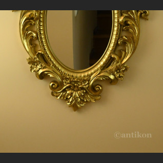 Lustro barokowe złote z amorkami 