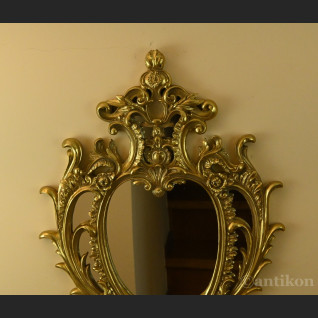 Stylowe lustro w złotej ramie  Stylowe lustro w złotej ramie