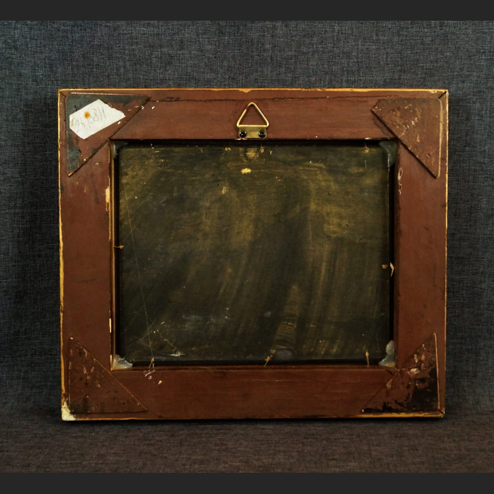 Miniatura z żaglowcami obraz na desce Miniatura z żaglowcami obraz na desce