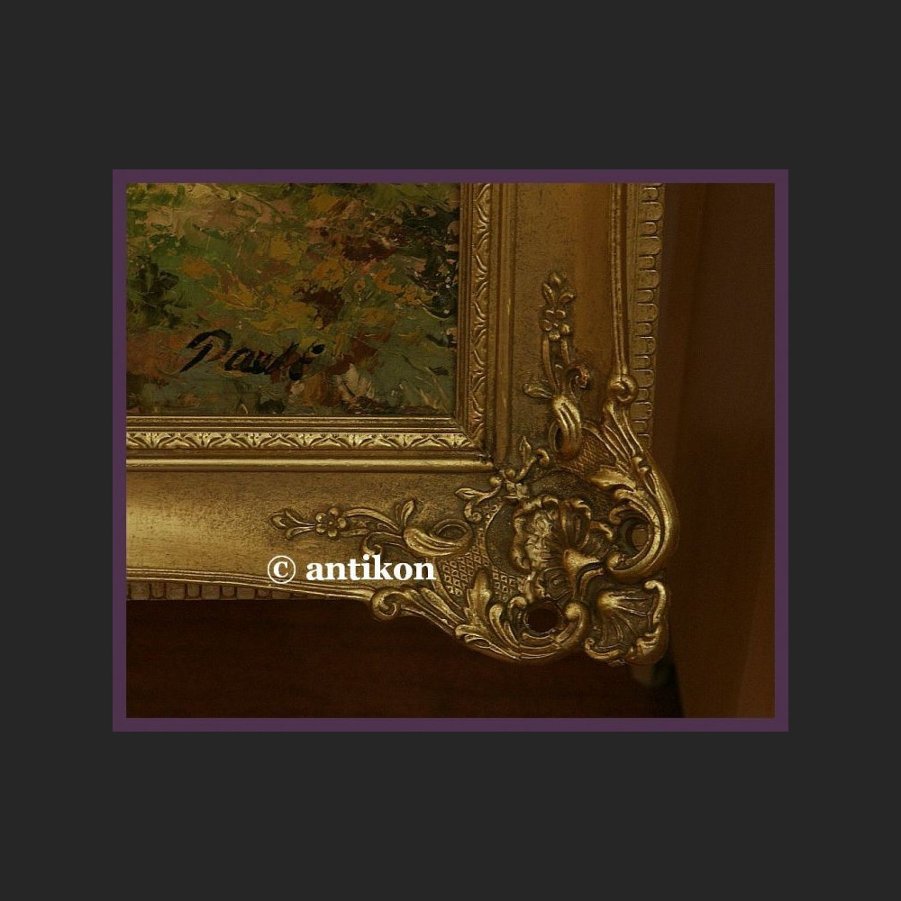 OGROMNY STARY OLEJ NA DESCE ŚLICZNY PEJZAŻ Z BRZOZAMI SYG. OGROMNY STARY OLEJ NA DESCE ŚLICZNY PEJZAŻ Z BRZOZAMI SYG.