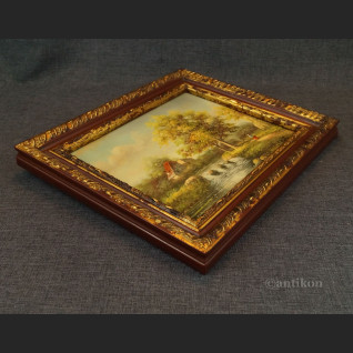 Sielanka wiejska obraz z wodospadem  Sielanka wiejska obraz z wodospadem