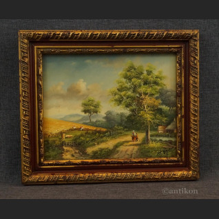 Żniwa obraz olejny na desce  Żniwa obraz olejny na desce