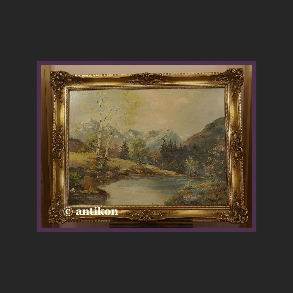 OGROMNY STARY OLEJ NA DESCE ŚLICZNY PEJZAŻ Z BRZOZAMI SYG. OGROMNY STARY OLEJ NA DESCE ŚLICZNY PEJZAŻ Z BRZOZAMI SYG.