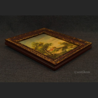 Wieś obraz olejny piękna miniatura Wieś obraz olejny piękna miniatura