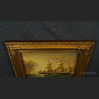 Trójmasztowiec na morzu obraz olejny 