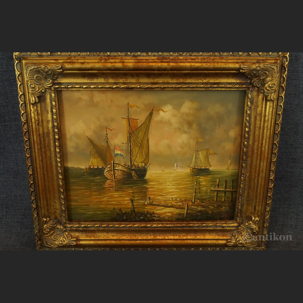 Obraz łodzie wracające z połowu 