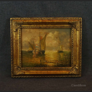 Obraz łodzie wracające z połowu 