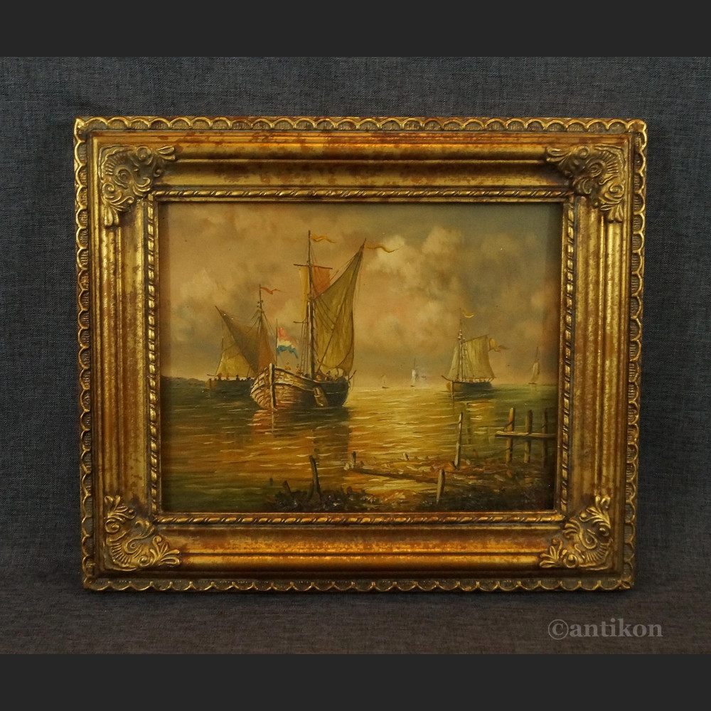 Obraz łodzie wracające z połowu 